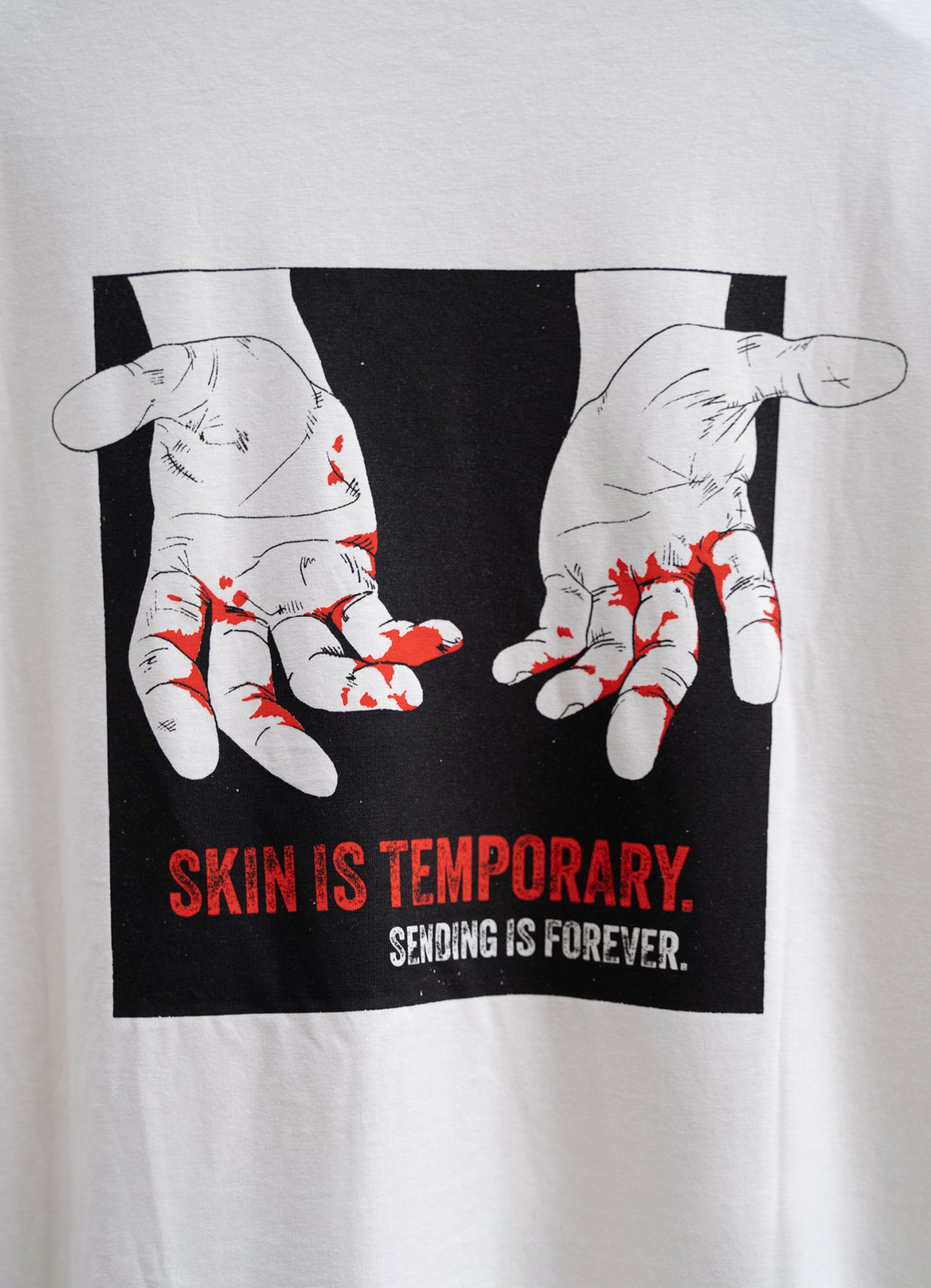 Skin is temporary. Sending is forever.